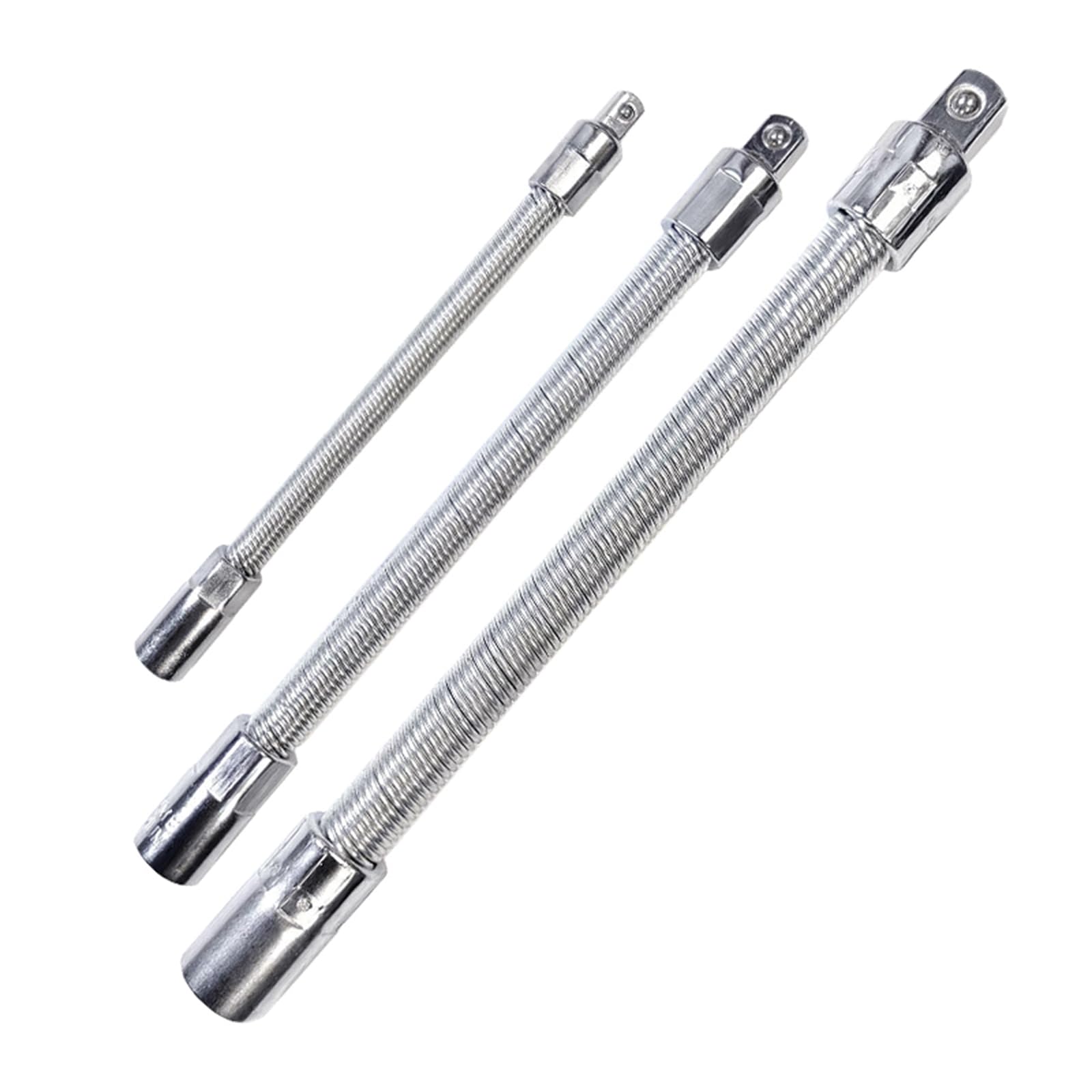 Kalttoy Multicolor 3Pcs Flexible Socket Extension Ratchets Extension Set Flexible Rod Set Drill Bit Rod