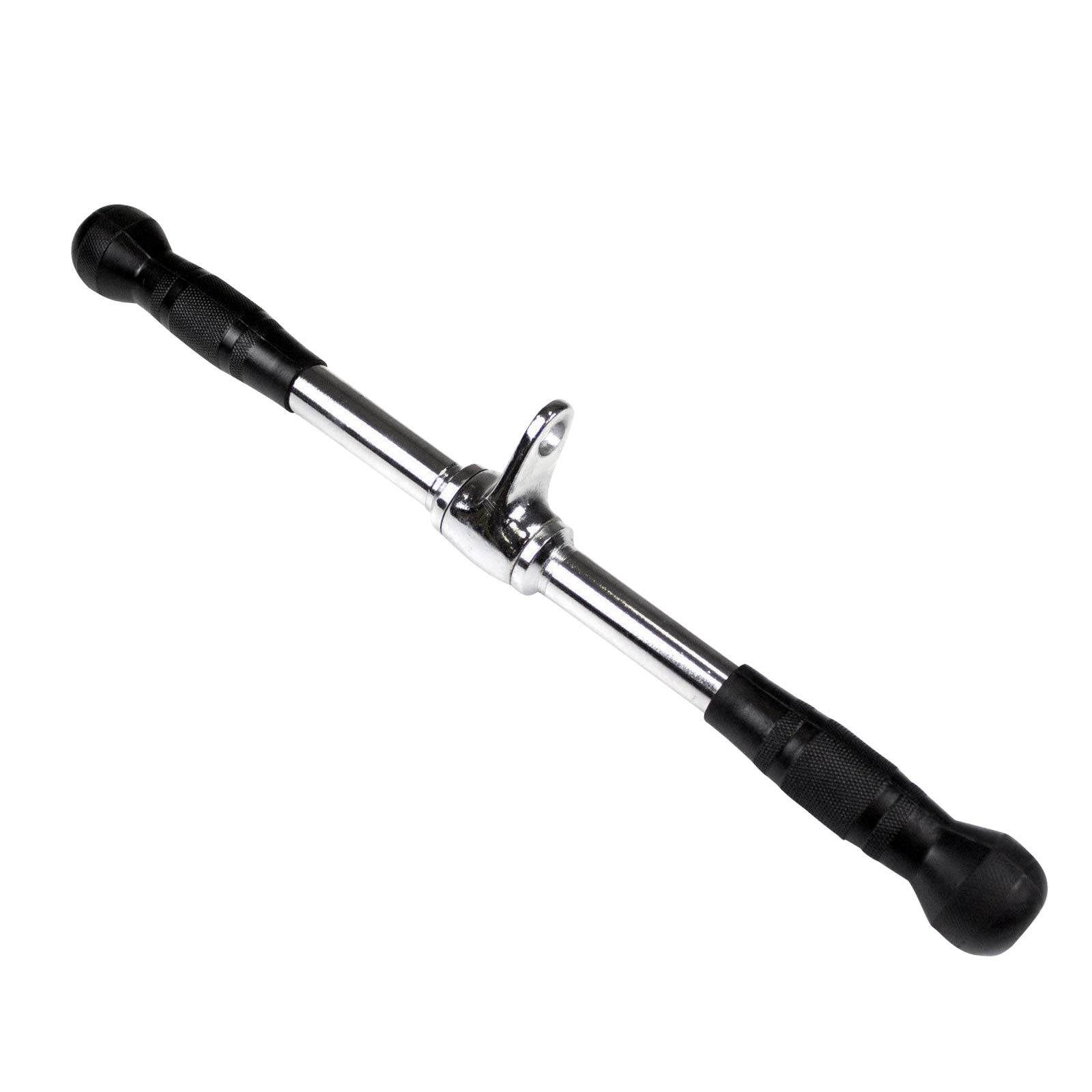 FITSY® Heavy Duty LAT Pull Down Bar with Rubberized HandGrips Gym Cable Machine Attachment, 19 inches