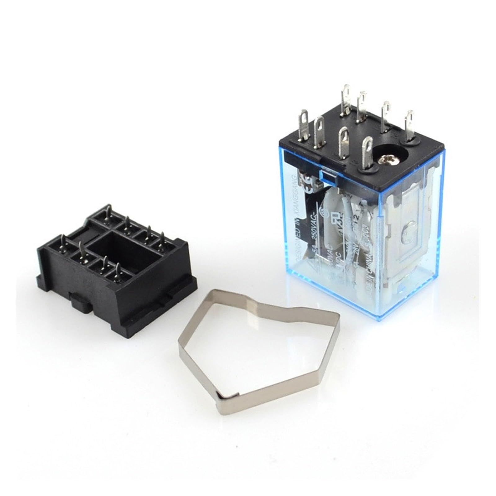 Relais MY2NJ 220VAC 8 broches DPDT avec son support de prise PCB