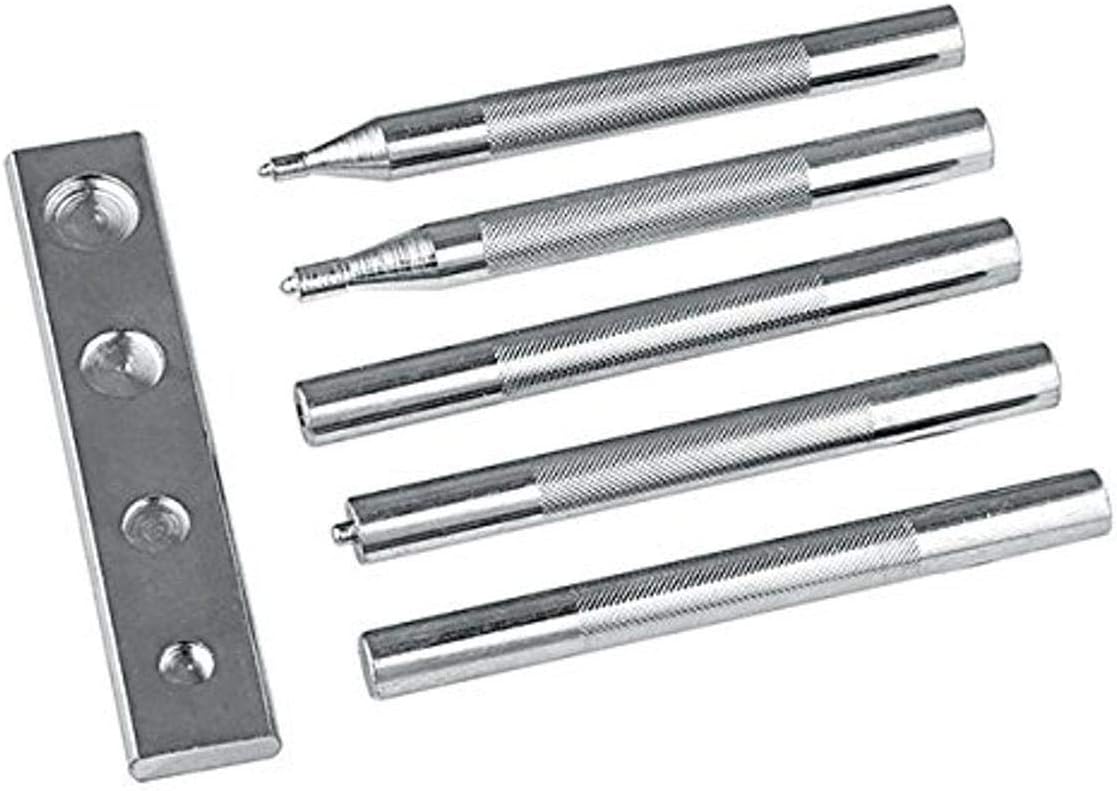 Weaver Leather Deluxe 4P Snap & Rivet Setter, Silver