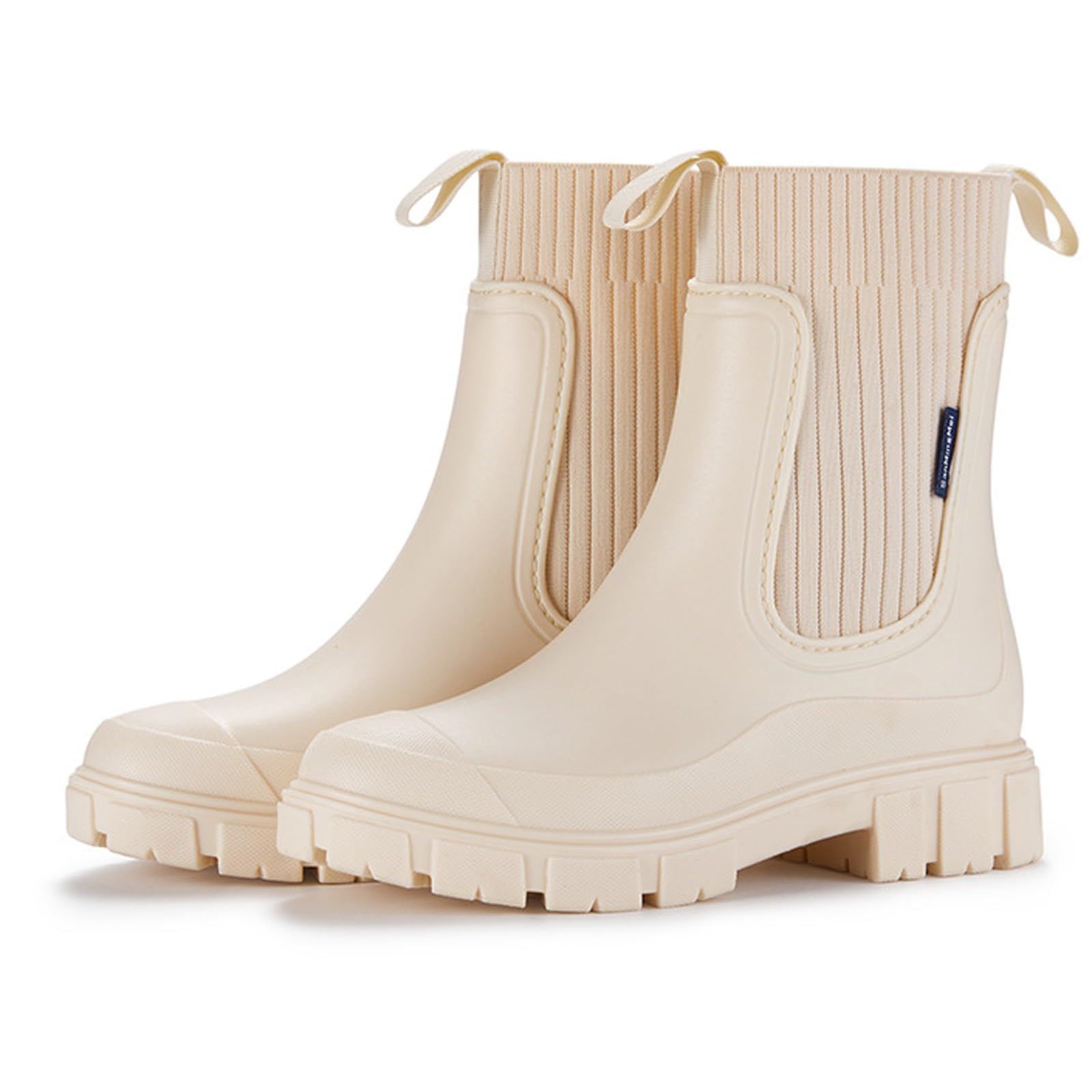 Botas de goma para mujer, botas de equitación, botas de media altura, botines para hombre, botas de equitación, botas de goma de media altura, botas de lluvia planas, impermeables, botas de