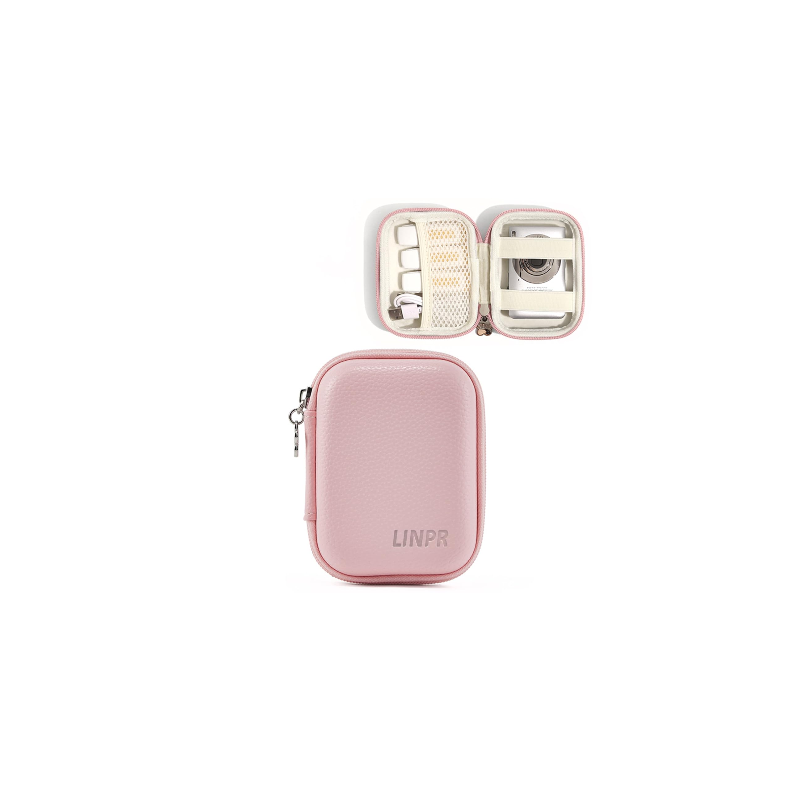 Digital Camera Case Compatible with CAMKORY/for Kodak PIXPRO FZ45/FZ55/for Lecran/for VAHOIALD/for Canon IXUS 285 HS, Small Travel Cameras Storage Holder for Accessories SD Card (Pink)