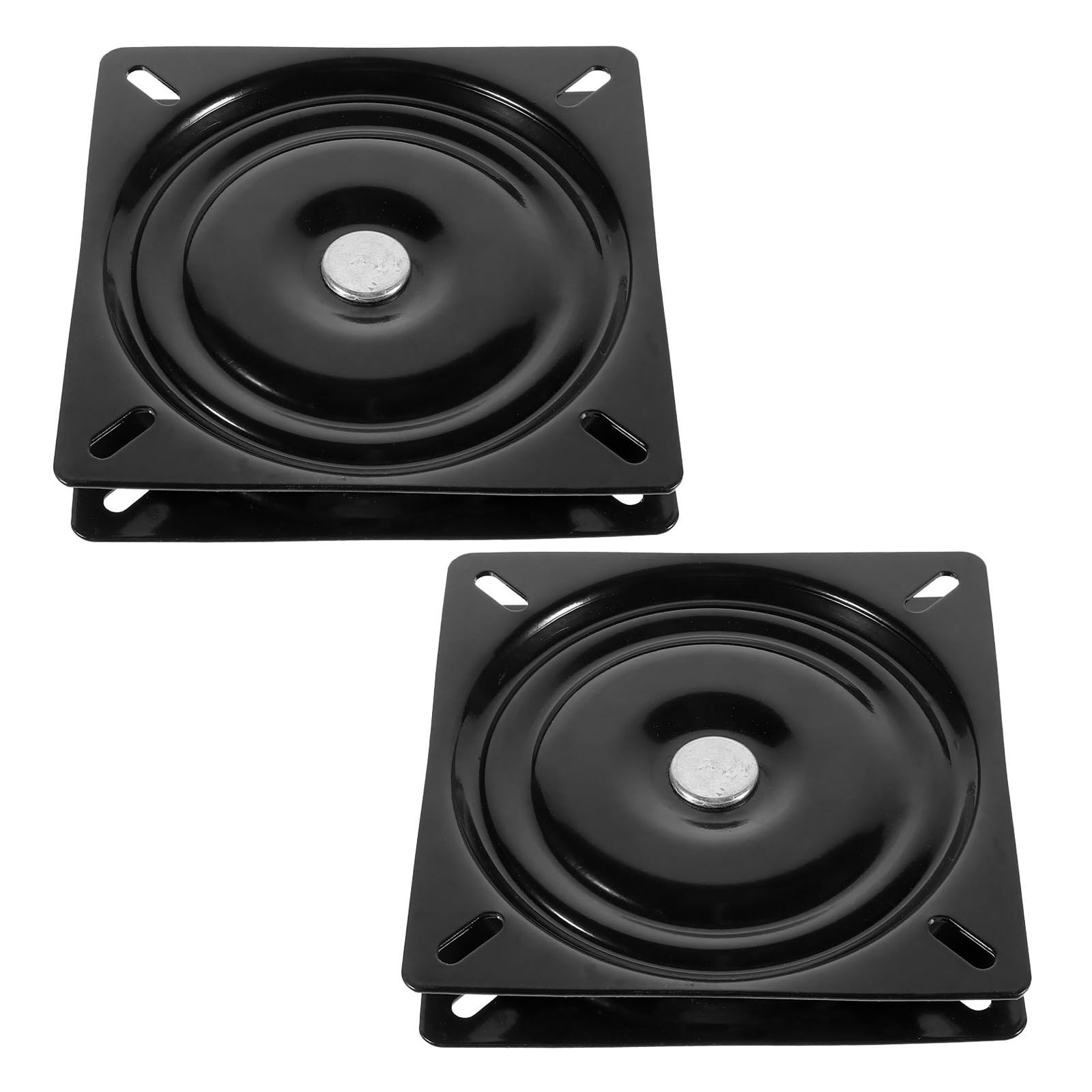 Base Giratoria para Muebles de Hierro Negro Mecanismo de Bolas Completas, Compatible Universalmente y Antideslizante, Adecuado para Uso Doméstico y Oficina, Paquete de 2 Piezas