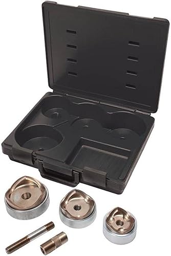 Greenlee 7308 Kit de punzones y troqueles para conductos de 2-1/2 pulgadas, 3 pulgadas, 3-1/2 pulgadas y 4 pulgadas, perno de dibujo, funda y estuche