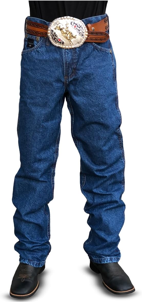 Calca Jeans Country Tradicional Masculina 100% Algodão Cowboy Texana Reta Texas Road