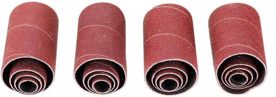 20Pcs/Set 80/120 Grit Sanding Drum Kit Drum Rubber Mandrels for Drill Press Woodworking Kit