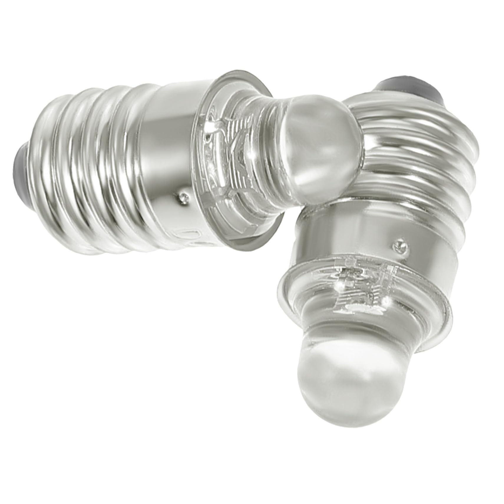 TEHAUX Lampadine LED Mini E10 per Torcia, 2 Pezzi, Argento