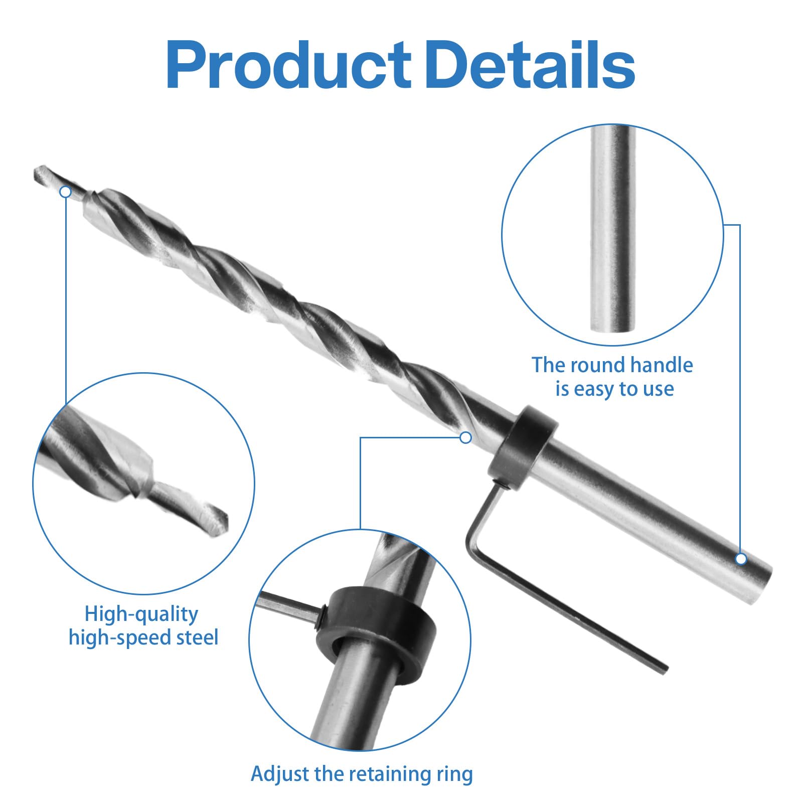 2 Pcs 9.5mm Pocket Hole Drill Bits - Image 4