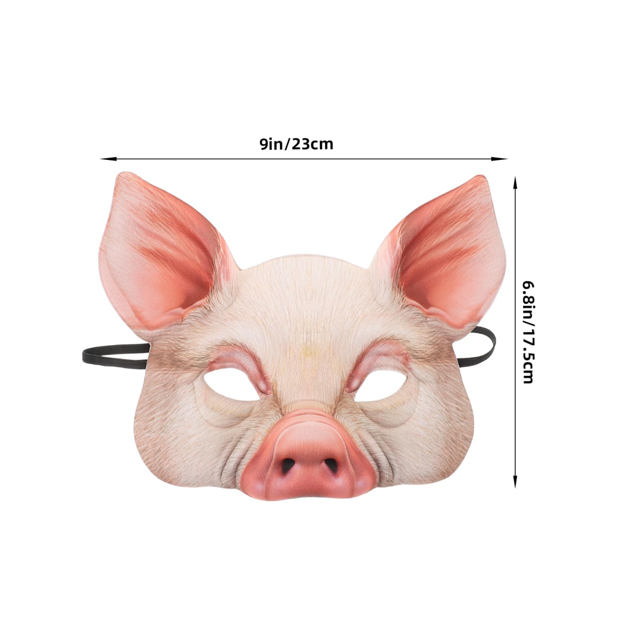 ibasenice Half Face Pig Mask Animal Mask with Elastic Band for Halloween Party Festival Masquerade Costume Accessory - Image 3