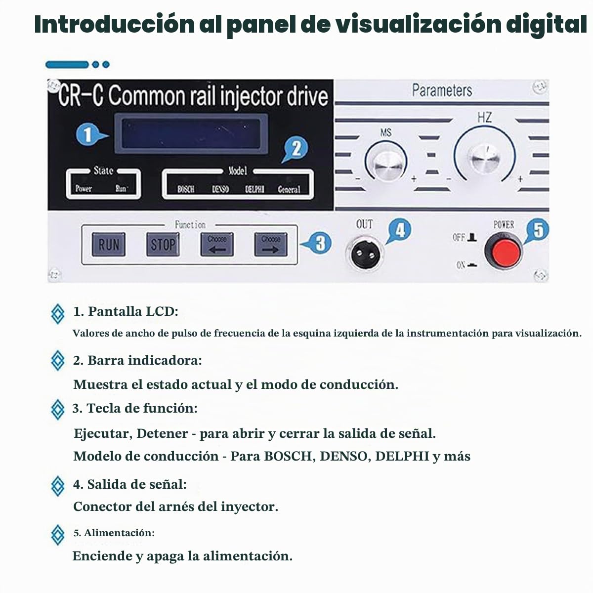 Comprobador de inyectores Common Rail CR-C,Comprobador de inyectores Common Rail, Comprobador de inyectores Diesel Profesional + Comprobador de inyectores de Combustible S60H
