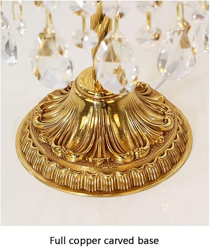Miniatura 6 de NOLLAM Lámparas de Mesa Lámpara de mesa de cristal de latón lámpara de noche francesa de lujo lámpara de noche decorativa corona creativa para