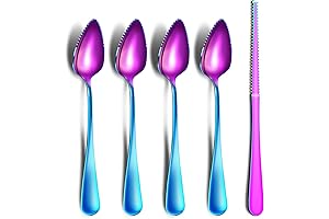5-Piece Rainbow Grapefruit Spoon & Knife Set: Elevate Your Fruit-Eating Experience