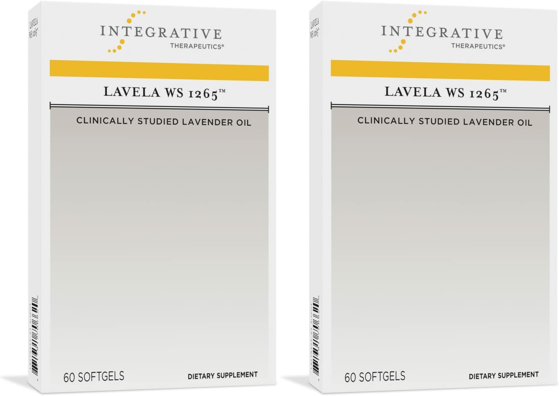 Integrative Therapeutics Lavela WS 1265 - Silexan Supplement for Sleep & Stress Support* - Lavender Essential Oil - 120 Softgels (120 Servings)