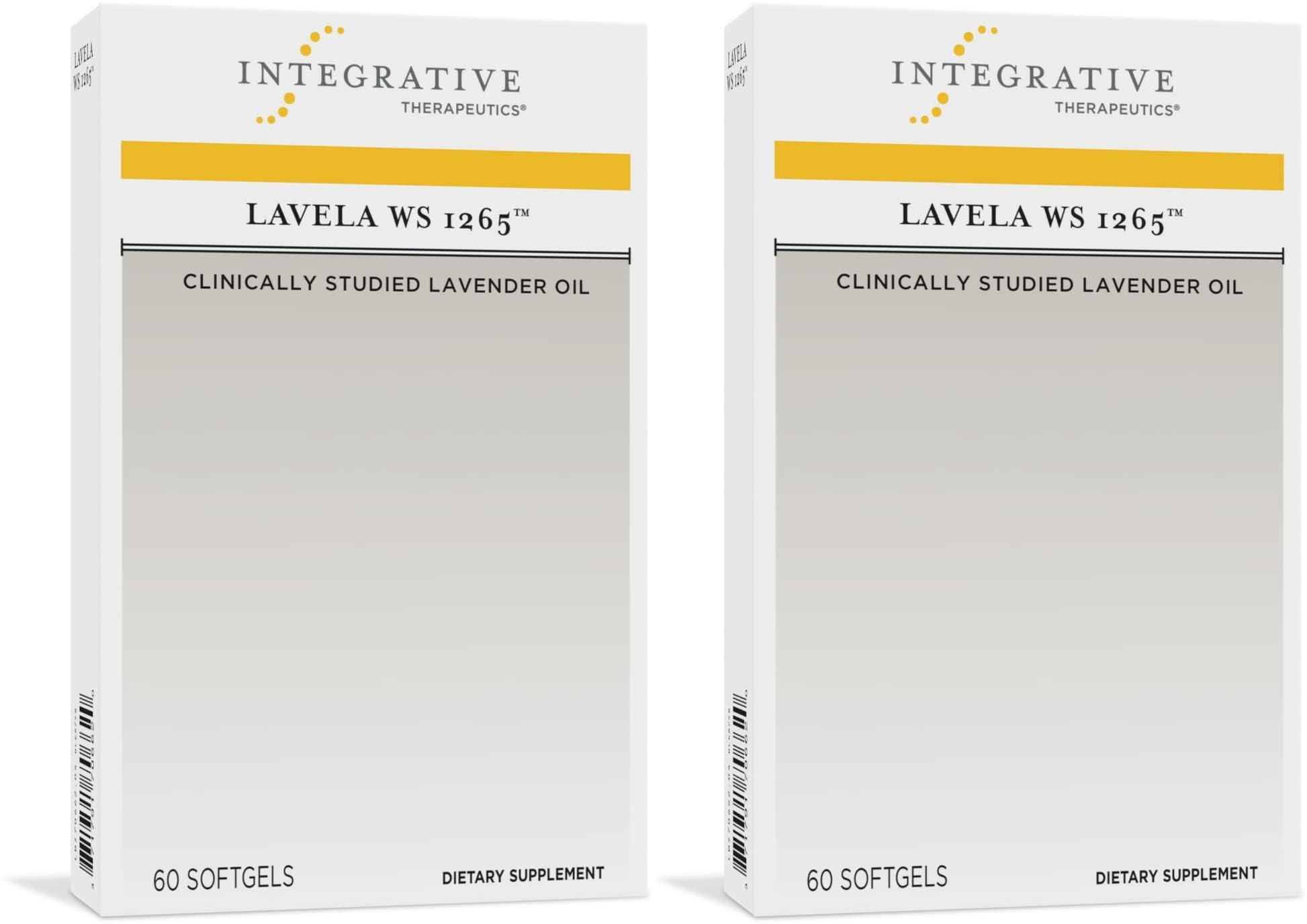Integrative TherapeuticsLavela WS 1265 - Lavender Essential Oil Supplement for Sleep & Stress Support* - Dairy-Free - 120 Softgels (120 Servings)