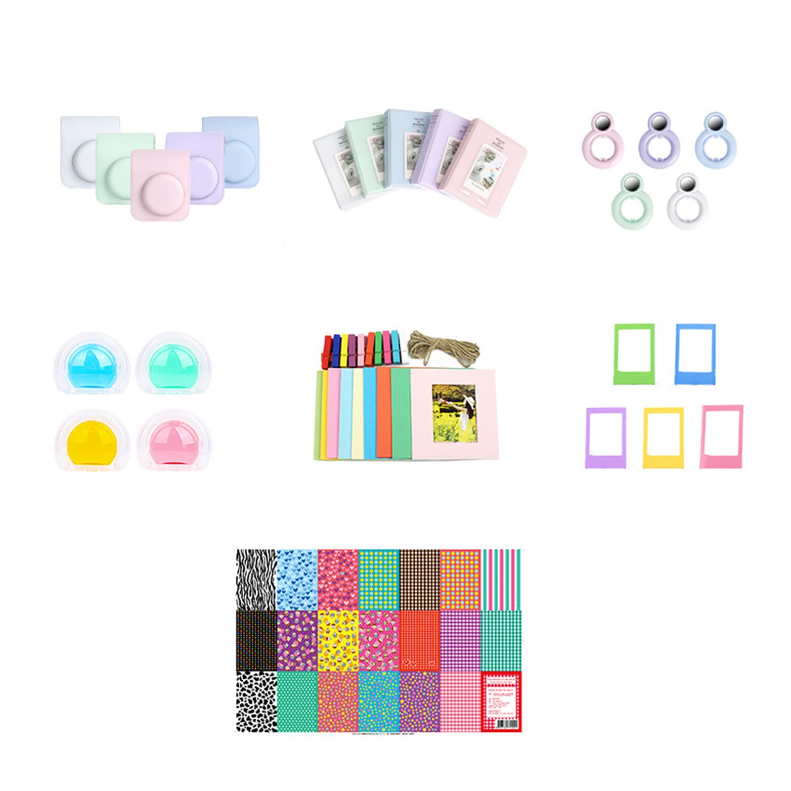 Étui de protection en polyuréthane pour 12 appareils photo - Avec pochette de rangement pour photos et objectifs à selfie