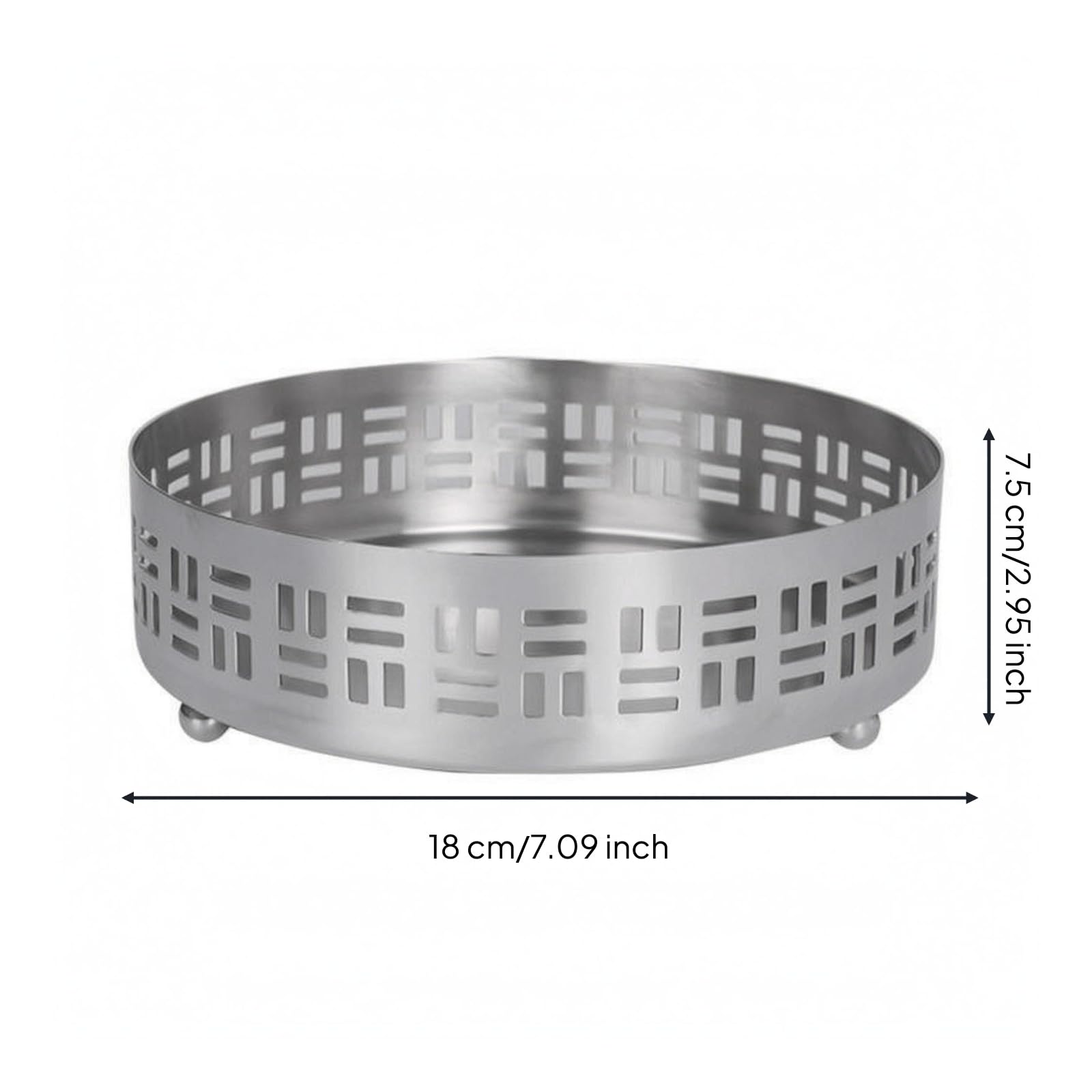 Support Vapeur Panier Vapeur Socle de Panier Support de Service Inox Robuste à Forme Circulaire Ouverte Surface d'Appui Ventilée et Surélevée Adapté à, 18 Cm