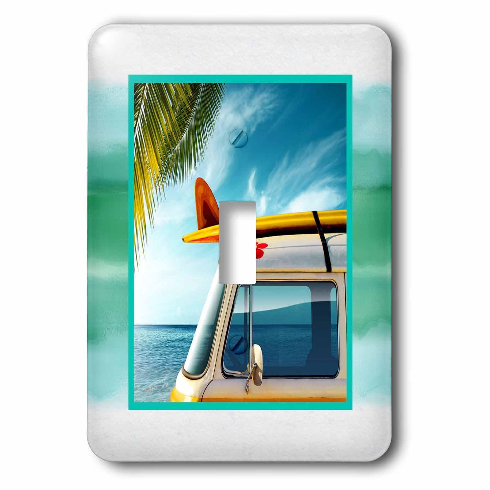 Vintage van planche de surf plaque interrupteur a bascule unique retro