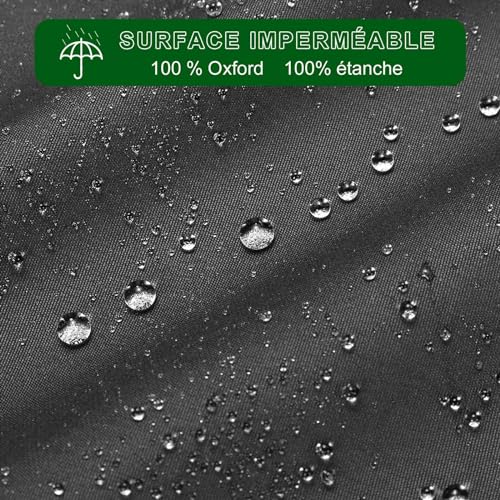 bruwaa Schutzhülle für Plancha, Maße 80 x 60 x 25 cm, wasserdicht, UV-Schutz, Schwarz, Universal-Abdeckung für Gasherd | Grill für den Außenbereich
