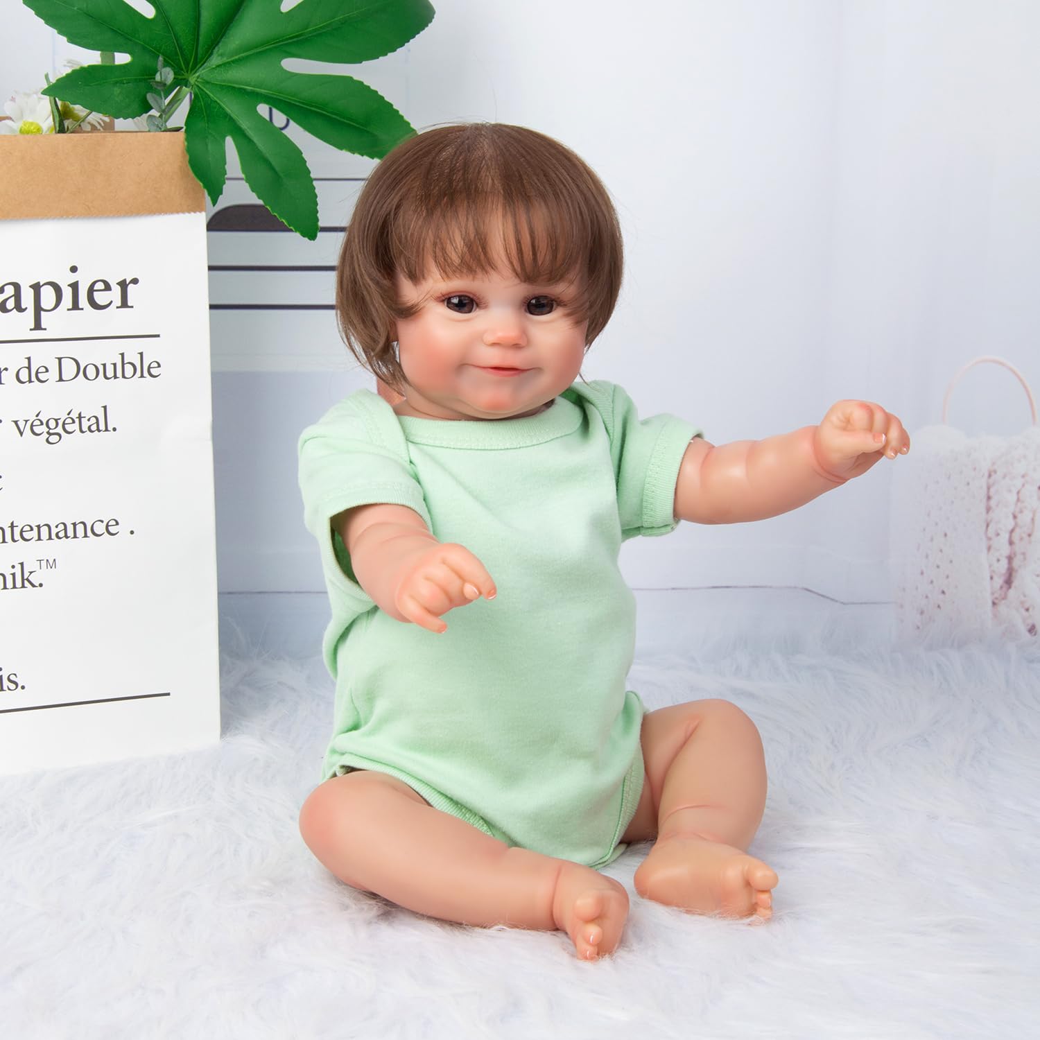 Amazon.co.jp: リボーンドール 女の赤ちゃん服 5ピース 17-22インチの