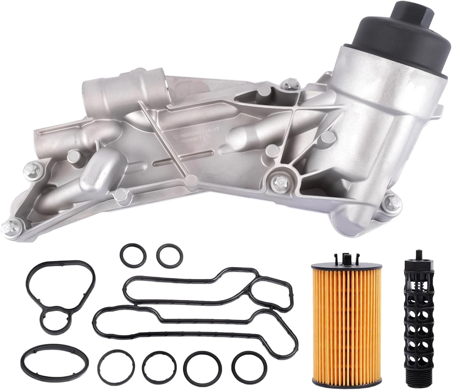 Engine Oil Cooler with Filter Replacement for 2009-2020 Chevy Aveo Cruze | Replacement for Malibu Sonic Trax Cascada Encore Pontiac G3 Saturn Astra 1.6L 1.8L, 12992593, 55353323, 25199751, 93186324