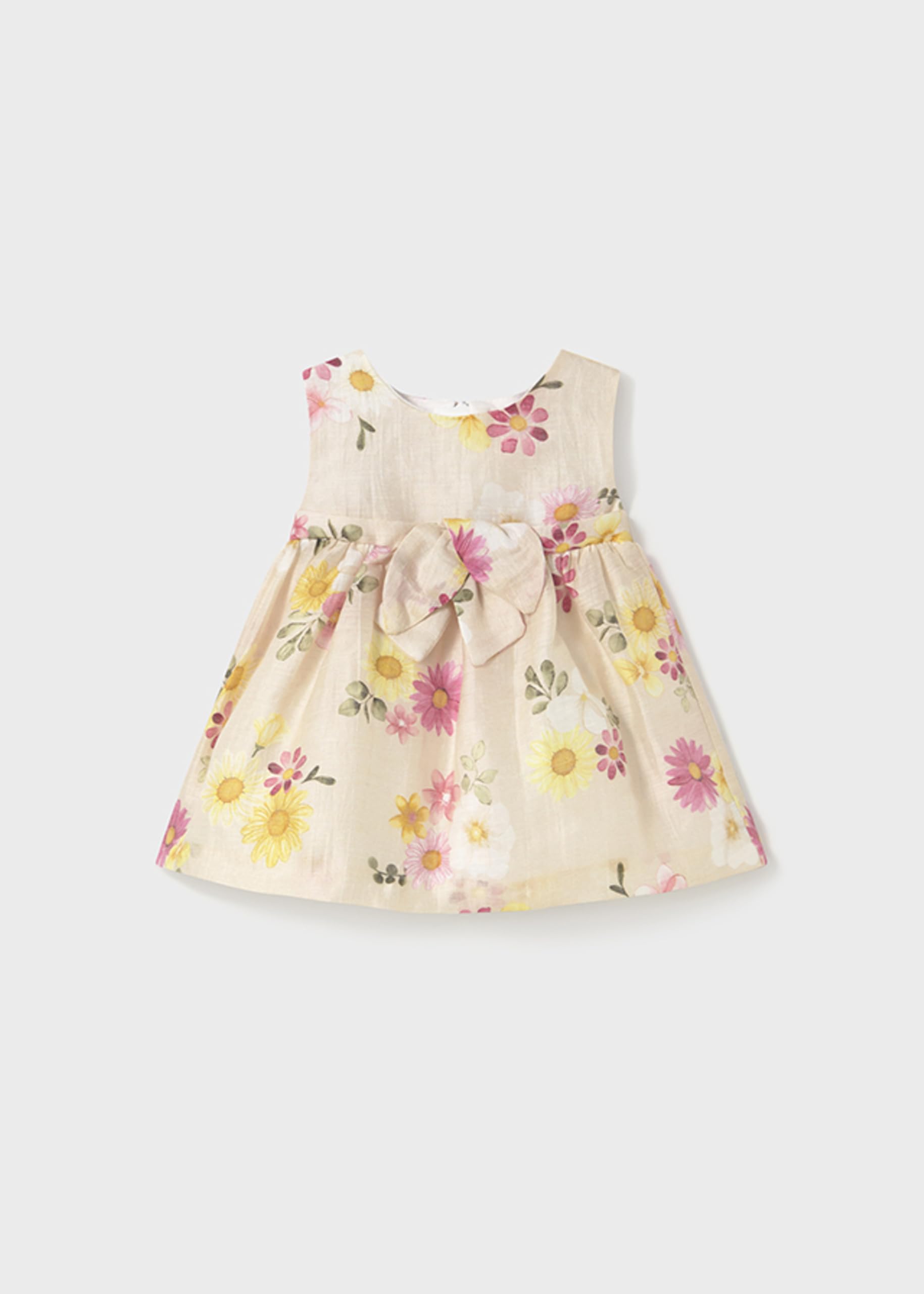 Vestito estivo per bambina – Vestito regalo per bambina – Vestito stampato lino da 3 mesi a 18 mesi