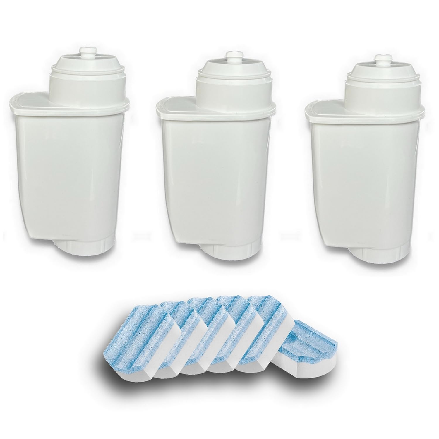 6 pastillas descalcificadoras + 3 filtros de agua aptos para Siemens EQ.6 plus extra clase, filtro y descalcificador (6 a36 + 3 x WF)