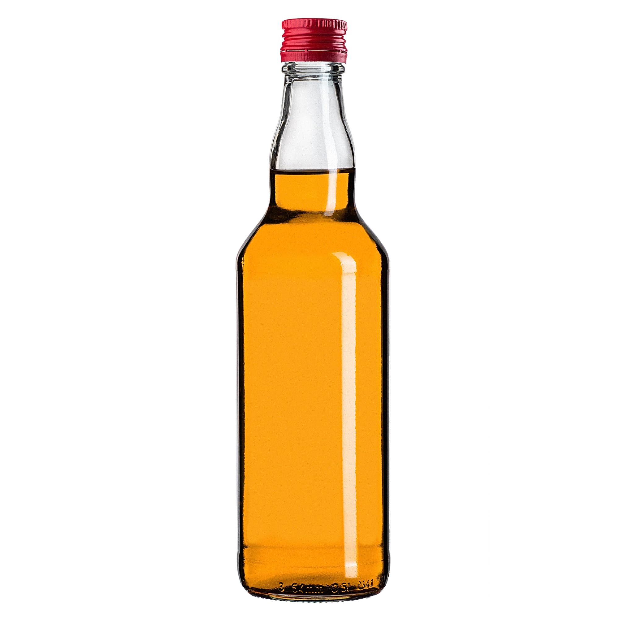 KADAX Set di 50 Bottiglie in Vetro 500ml con Tappo a Vite – Bottiglie vuote da riempire per succhi, sciroppo, Olio e liquore, conservazione Alimentare