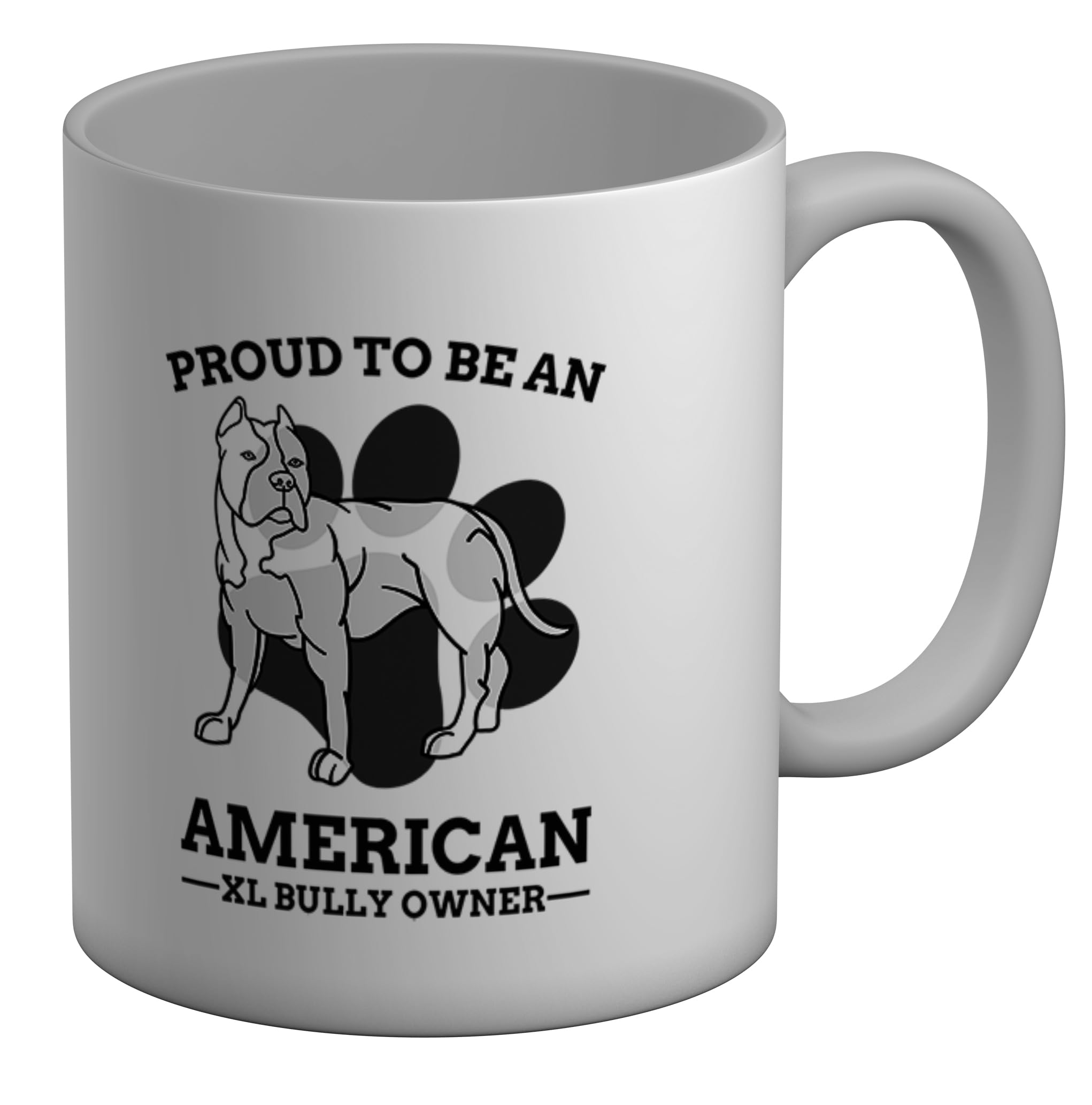 Shopagift Proud American Bully XL Owner Mug Pitbull Lover Dog Pet Best Friend White 11oz Large Ceramic Cup