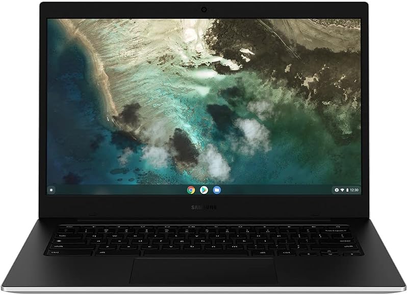 portátil SAMSUNG Galaxy Chromebook Go (32 GB, 4 GB de RAM, Wi-Fi + 4G LTE) Intel N4500 de 14,0 pulgadas, totalmente desbloqueado para todos los operadores, Chrome OS, portátil celular con bisagra de 180 grados (plateado) (renovado)