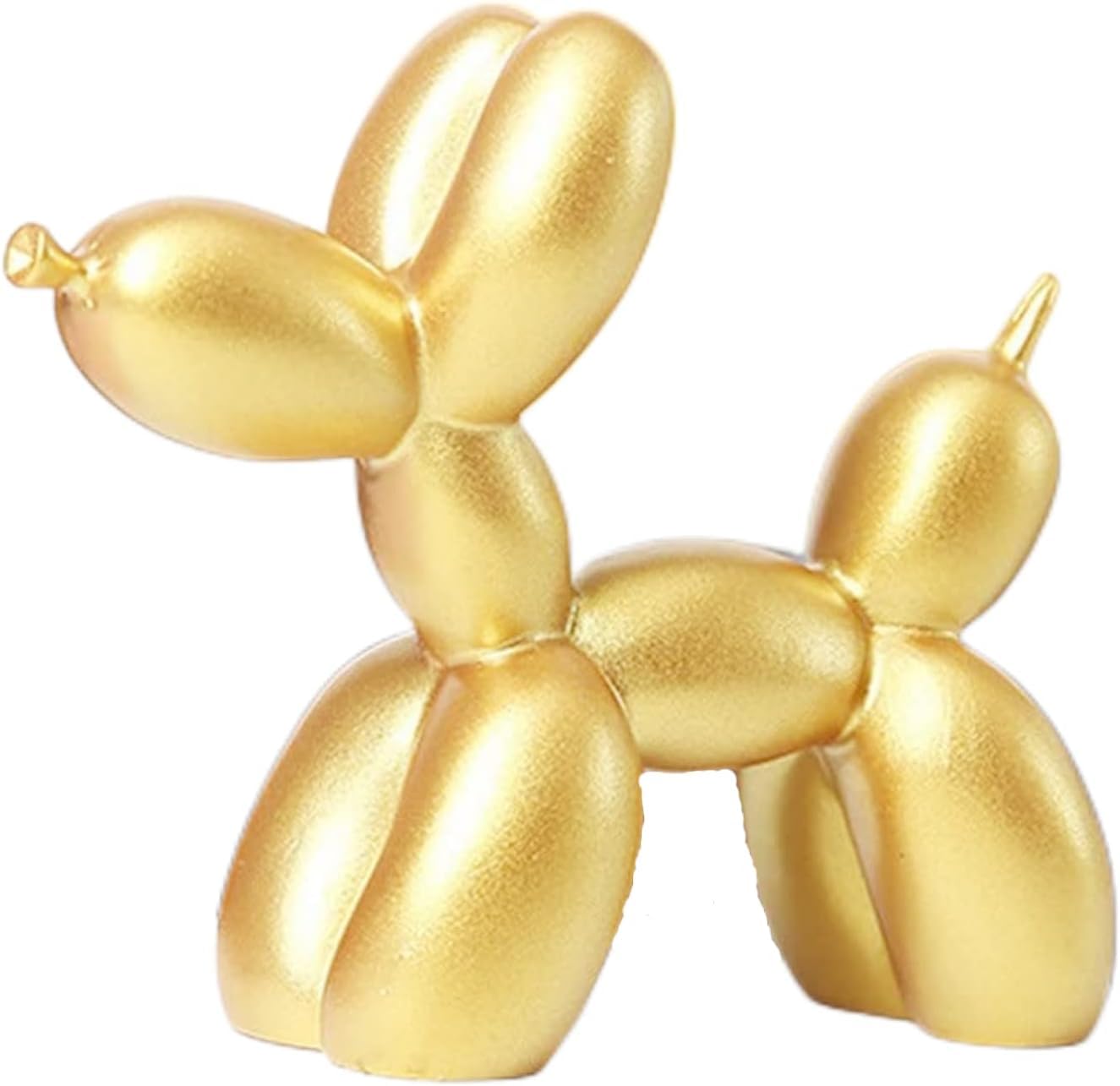 YKingder Balloon Dog Statue, 10cm Animal Statue, Funny Home Decor, Funky Cute Dog Statues, Nick Nacks for Shelves (Gold-10cm)
