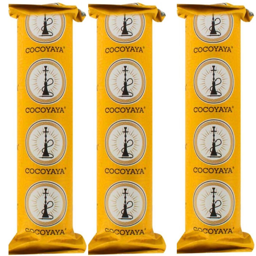 PUFF SMART Cocoyaya Coconut Charcoal Magic Coal for Hookah Shisha Pack of 3 Rolls (Grey, Yellow, 30 Pcs Disk)-image-39