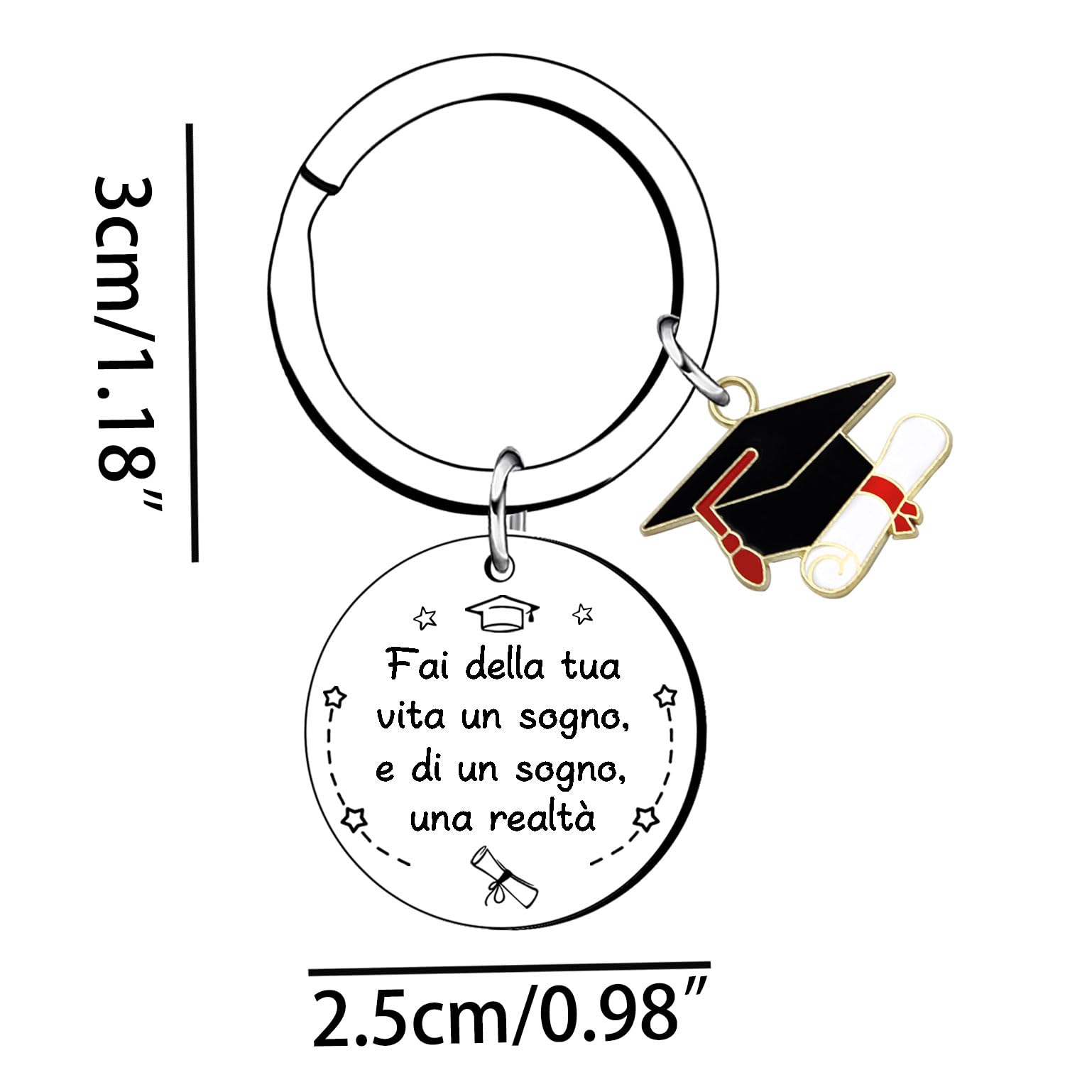 KJKJKJ 2024 Regali Laurea, Regalo Laurea,Portachiavi Regali Per La Laurea,Regali Laurea Portachiavi di Laurea per Scuole Medie, Scuole Primarie e università Regalo