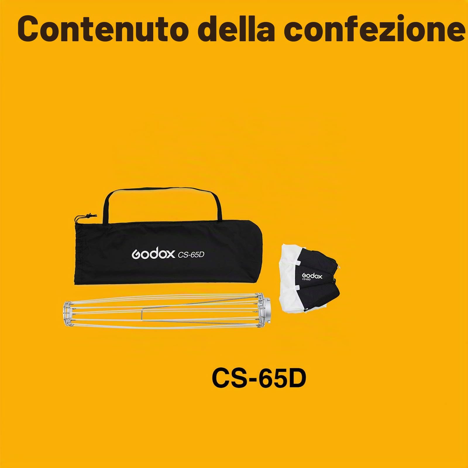 GODOX CS-65D Lantern Softbox 65 cm,Supporto Bowens | Rapidamente da Installare,Pieghevole,Box Soft Globe per Foto,Ritratto,Studio,Video,Illuminazione Continua,Fotografia