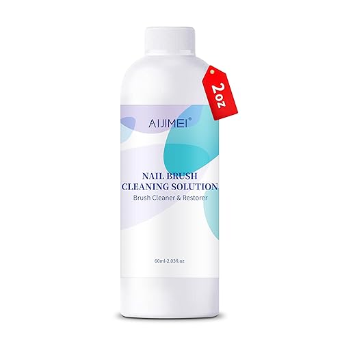 AIJIMEI Limpiador de cepillos de uñas, solución restauradora de gel acrílico, limpiador de cepillo de uñas de gel de limpieza rápida para pinceles