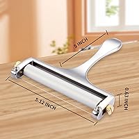 Vista 6 de Paquete de 2 rebanadoras de queso con 2 cables de corte de acero inoxidable 304 adicionales, cortador de queso de alambre con grosor ajustable