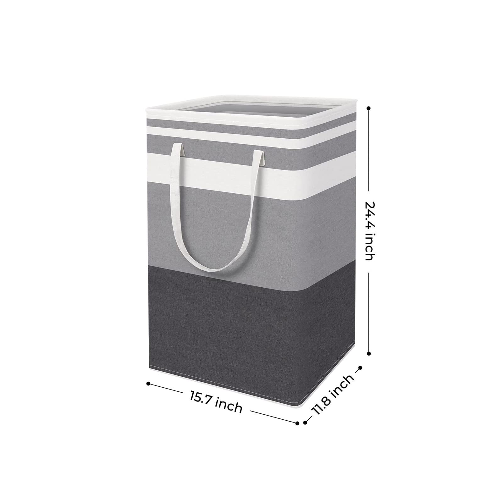 Cesto portabiancheria da 75 l, grande capacità, alto con manici estesi per vestiti e giocattoli, design durevole e versatile, 61 x 30 x 30 cm