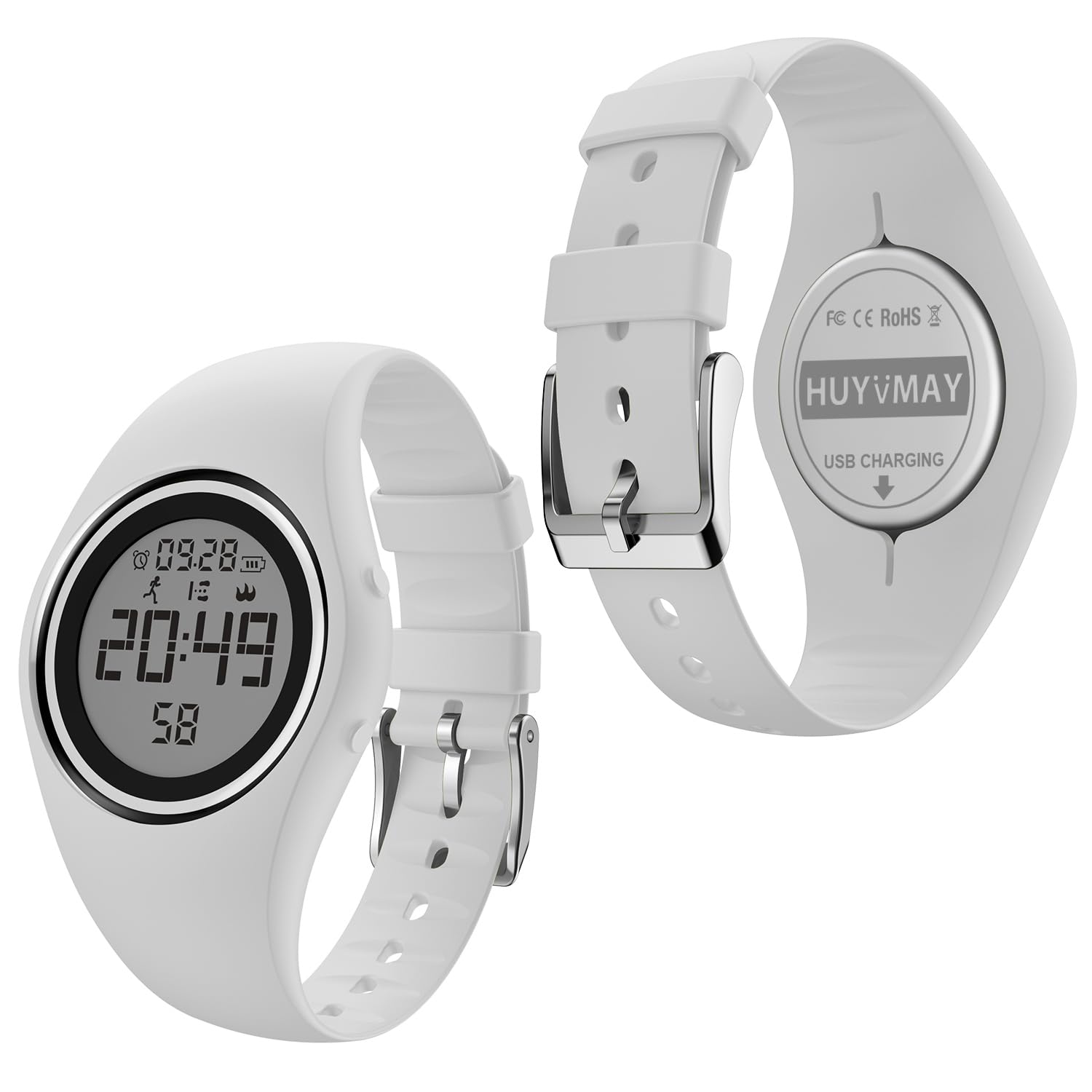 Orologio Pedometro Fitness Tracker Senza App/Bluetooth, Orologio Digitale Impermeabile con Cronometro Sveglia Contacalorie Contatore di Distanza Contapassi, Orologio Sportivo per Donna e Bambini