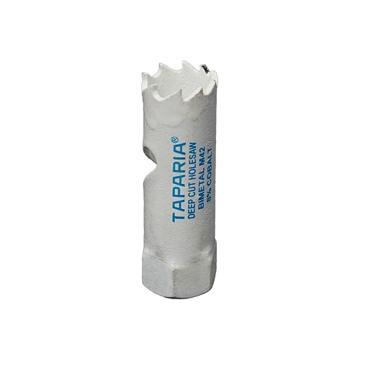 Taparia Bi-Metal Hole Saw Cutter HSBM16 (16 mm Dia)-Variable Pitch Teeth, HSS 8% Cobalt-Precision Cutting Tool for Metal, Wood, Plastic-Professional Grade, DIY