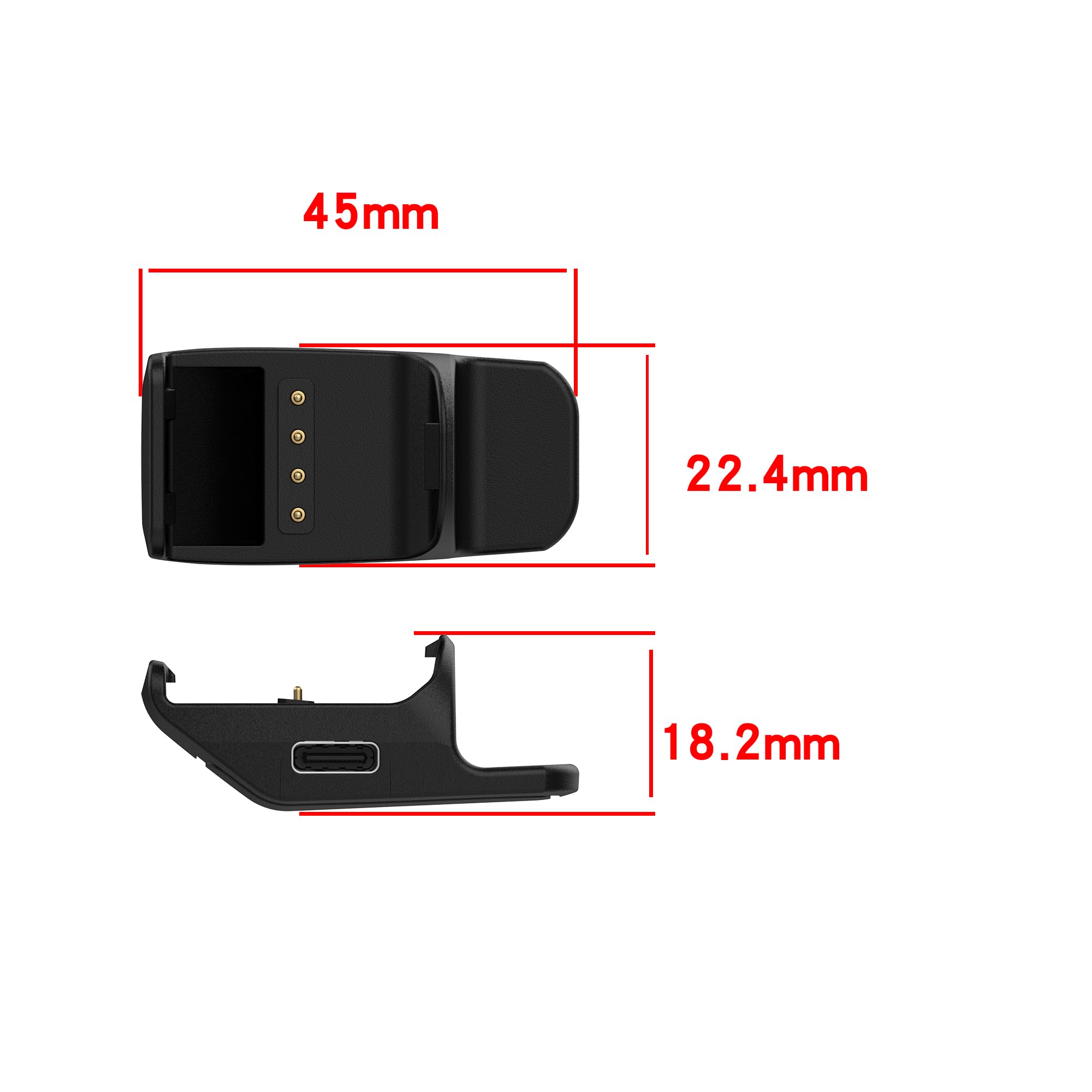 Charger Adapter Compatible for Garmin PT10, PT6, TB10, TT15mini, T5mini Dog Collar, Garmin Sport PRO Series Charging Clip Type-C Cable Converter