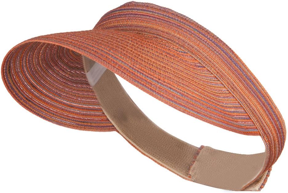 UPF 40+ Multi Colored Poly Braid Sun Visor