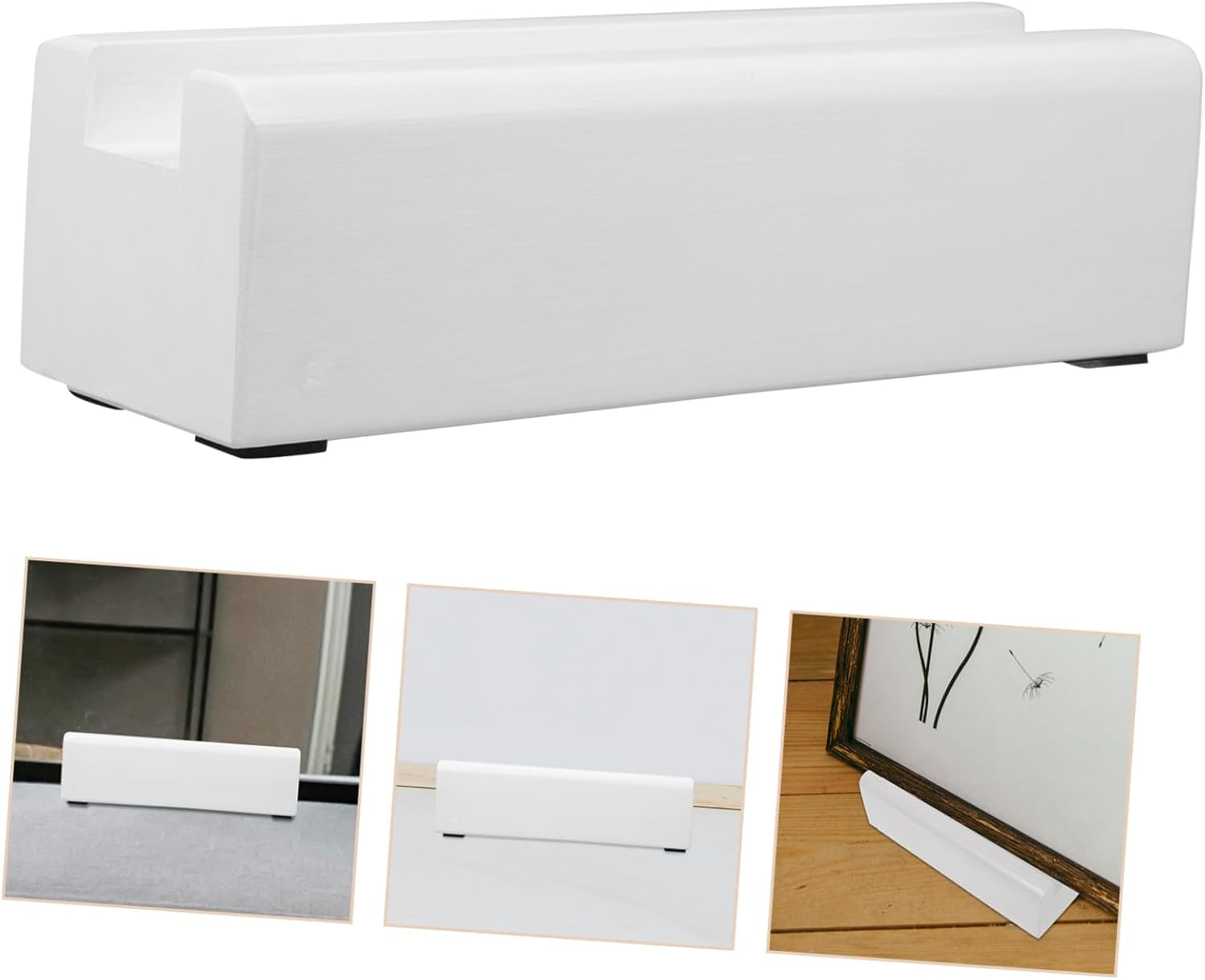 Garneck Solid Wood Floor Mirror Base Stand Slip Support for Full Mirrors Artwork Frames White Minimalist Holder for Entryways Bedrooms