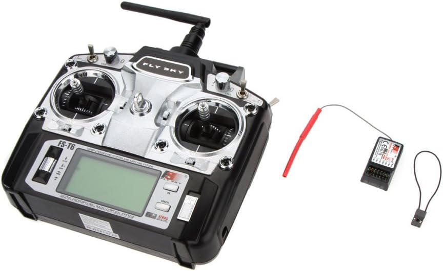 Flysky FS-T6 High Precision 2.4GHz 6CH Mode 2 Transmitter W/Receiver R6-B for RC Multirotor Quadcopter Helicopter airplane Glider Car