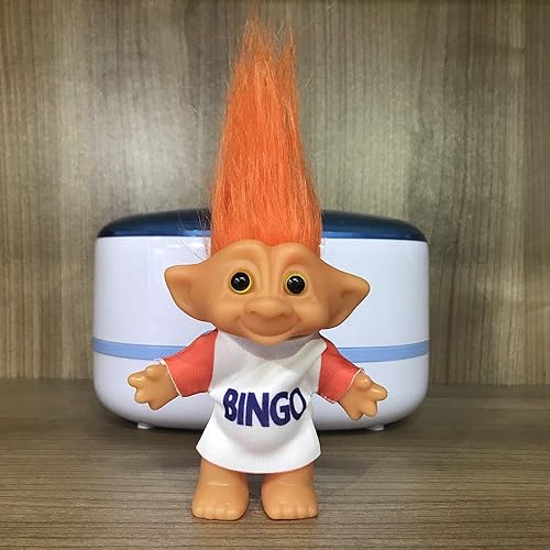 Miniatura 4 de Muñecas Troll vintage, muñeca de la suerte cromática adorable para colecciones, proyectos escolares, artes y manualidades, recuerdos de fiesta, 7.5