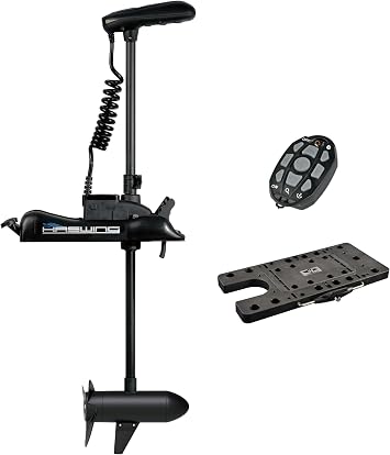 AQUOS GPS Bow Mount Trolling Motor 12V 55LBS 54in & Remote, Quick Release
