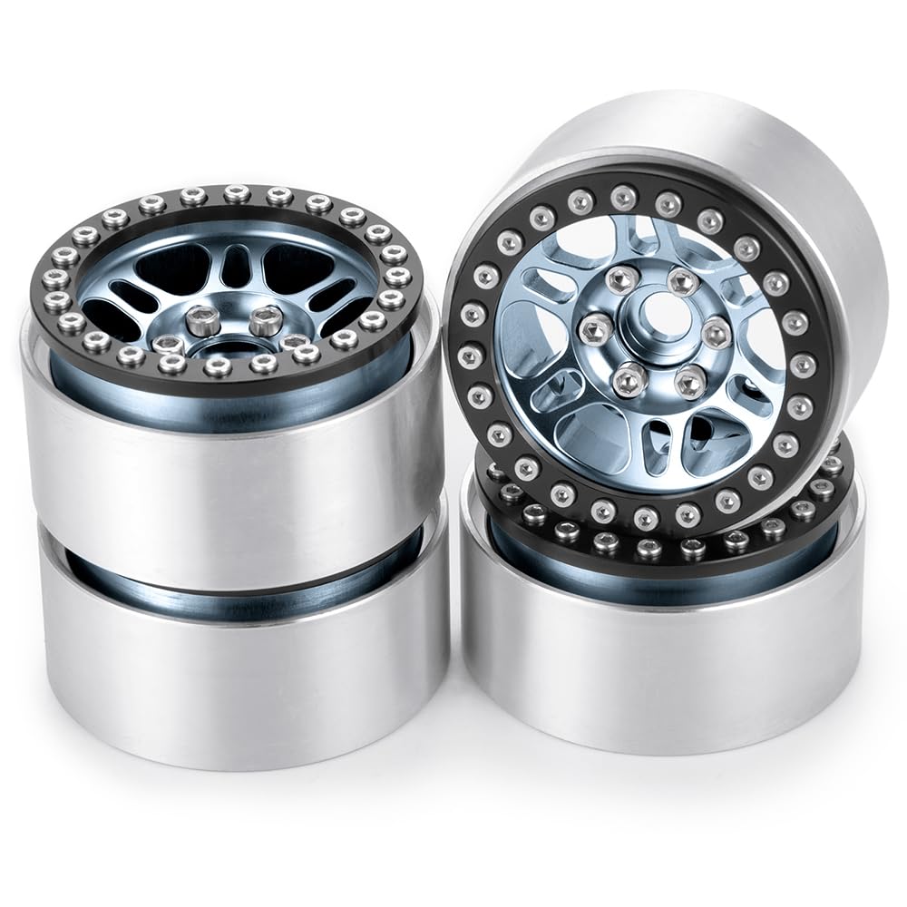 4 Stück 1.9 Zoll Titan Beadlock Felgen für SCX10 TRX4 1/10