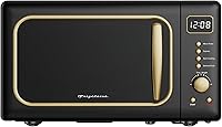 Frigidaire EMW788RETRO 0.7 Cu. Ft. Retro Microwave, 700W Black-Gold, Compact Defrost & Child Lock