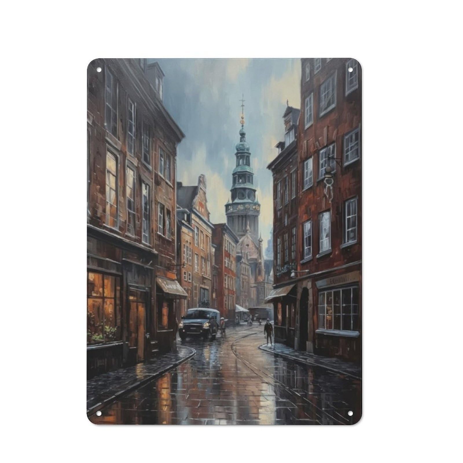 Junmoney Copenhagen Art Denmark Tin Sign 40X30cm For Café Or Home Bar, Retro Wall Decor, For Garage, Workshop And Man Cave Decoration