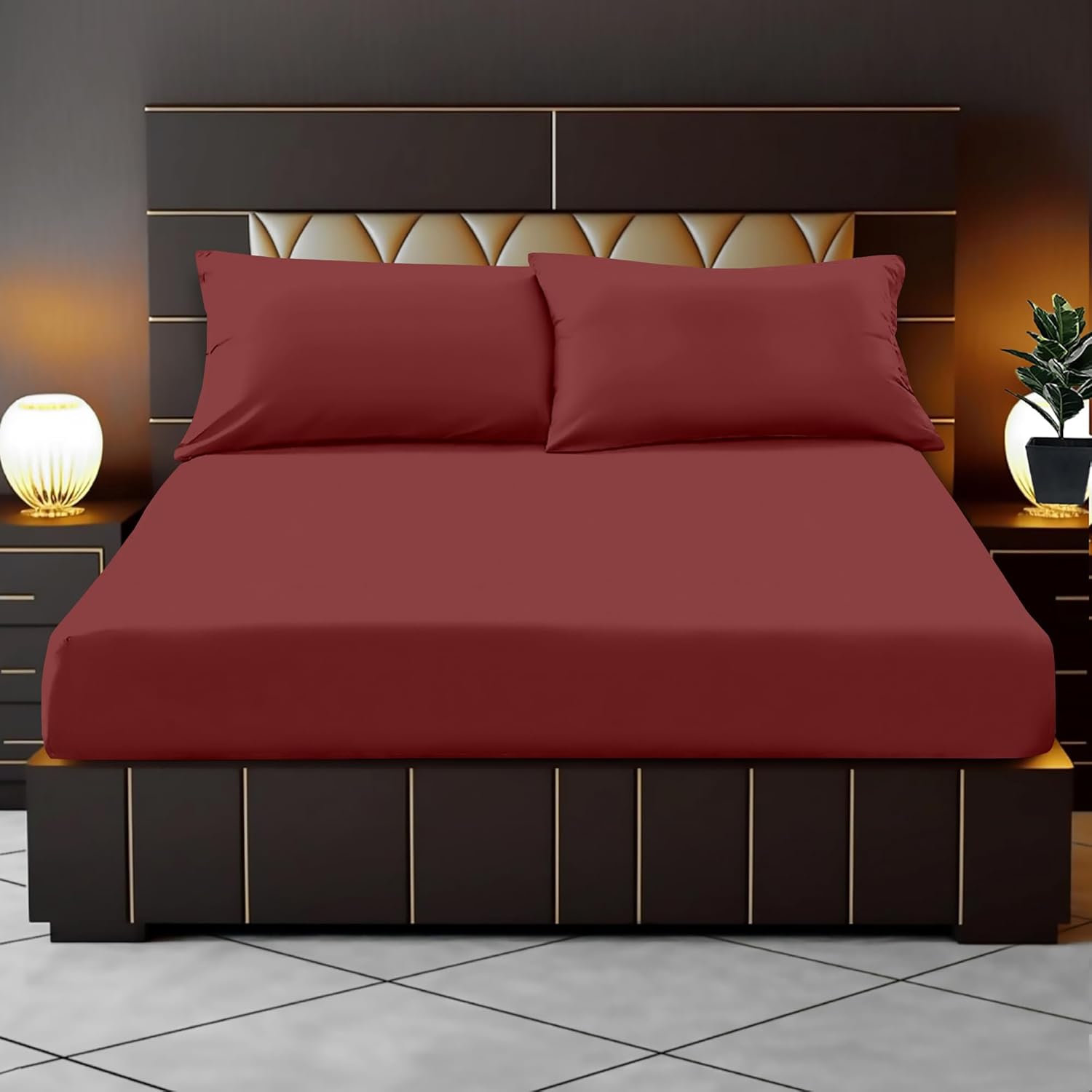 RELIANCE Bedding 100 Egyptian Cotton 400 Thread Count 35cm Deep Fitted Sheets Single Extra Deep