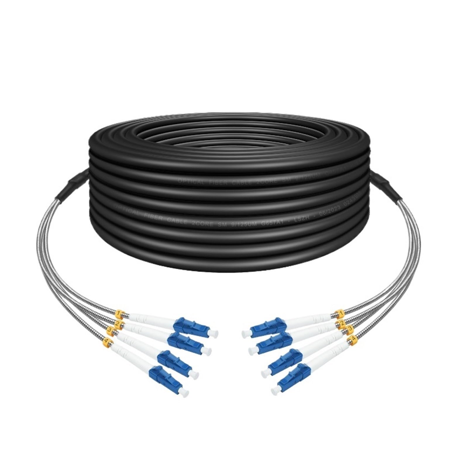 Câble fibre optique extérieur anti-interférence monomode LC-LC 10m 7mm - 4