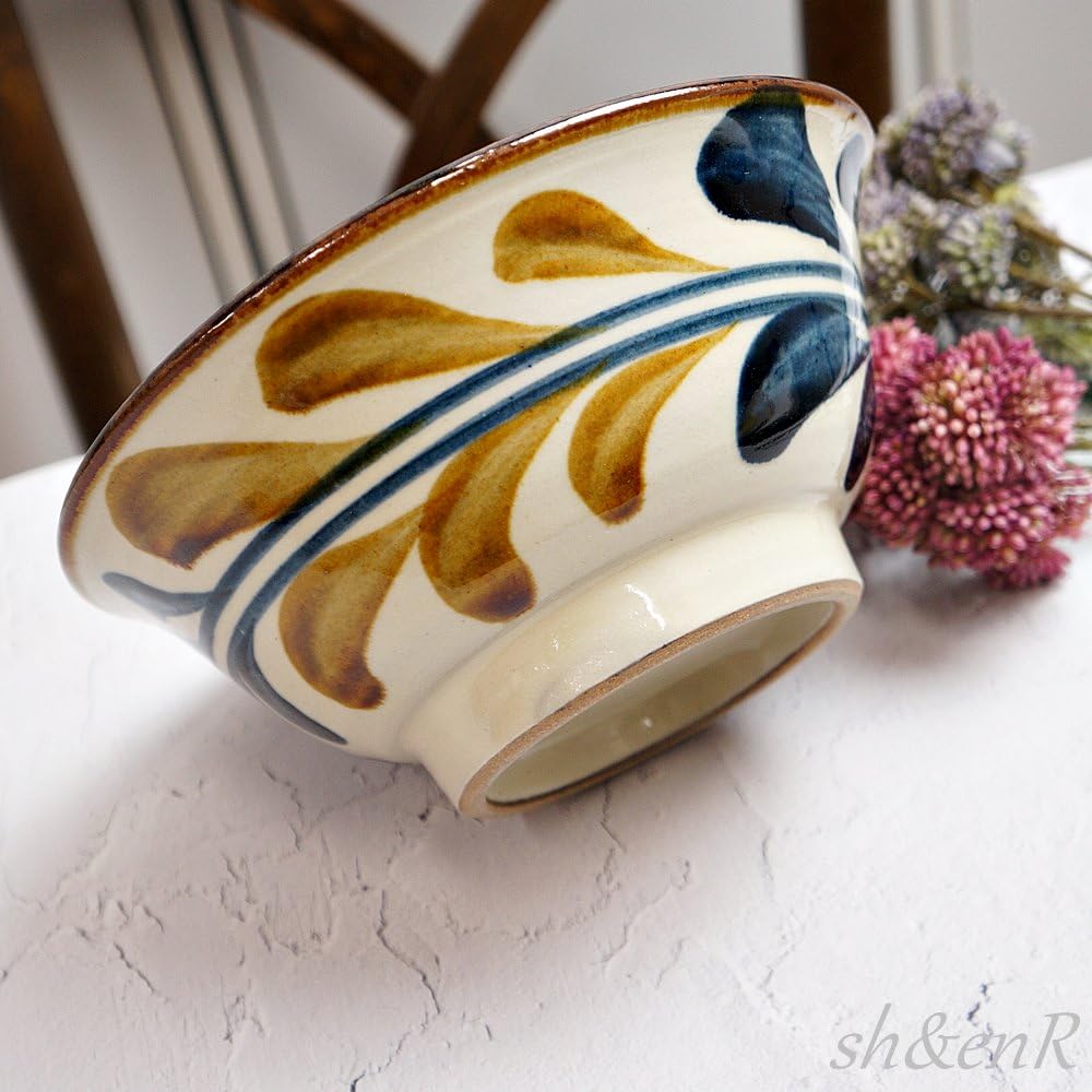 Amazon | やちむん どんぶり そばマカイ 6寸マカイ 唐草 陶眞窯 丼